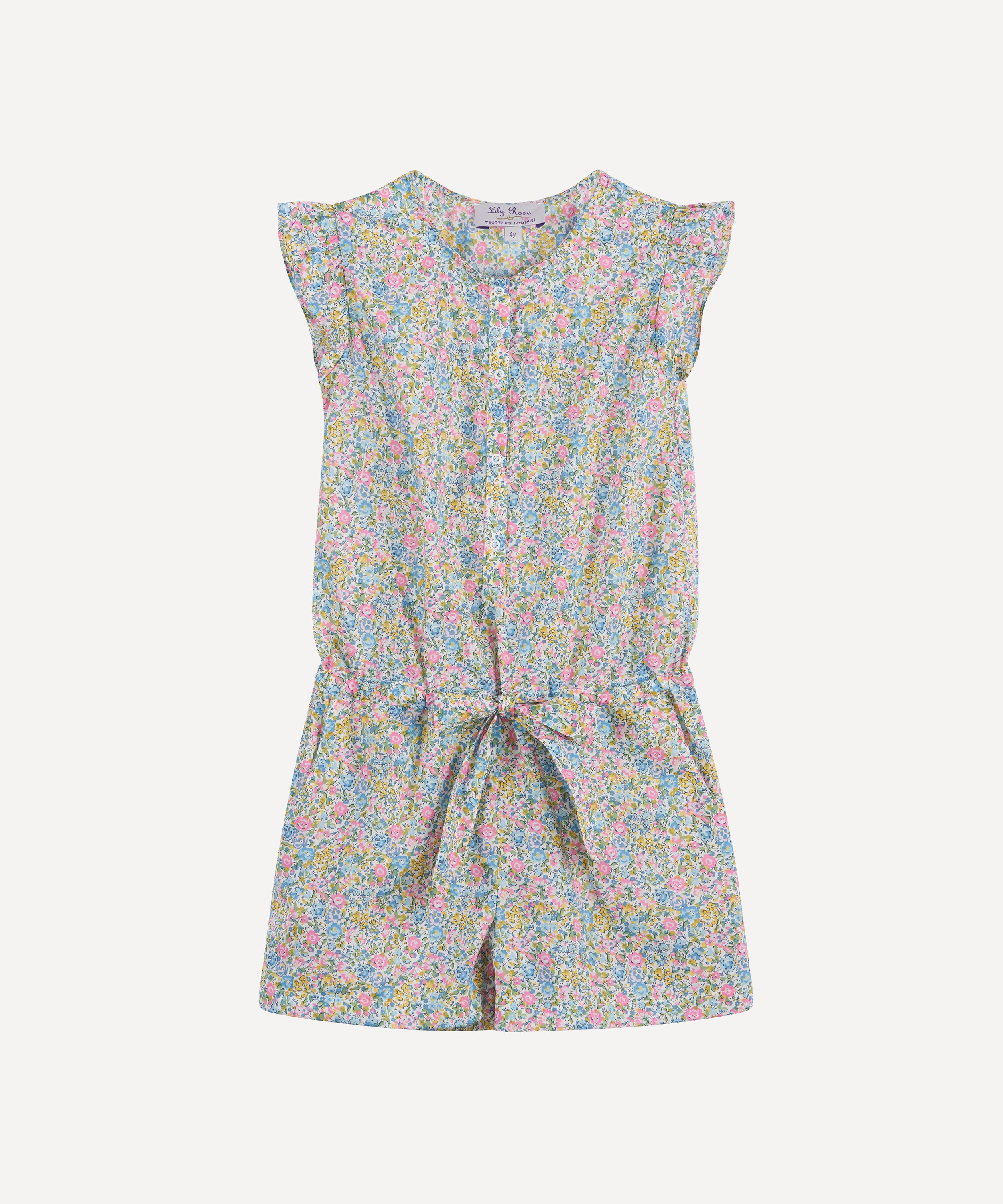 Trotters - Emma Frilled Sleeve Playsuit 6-11 Years image number 0