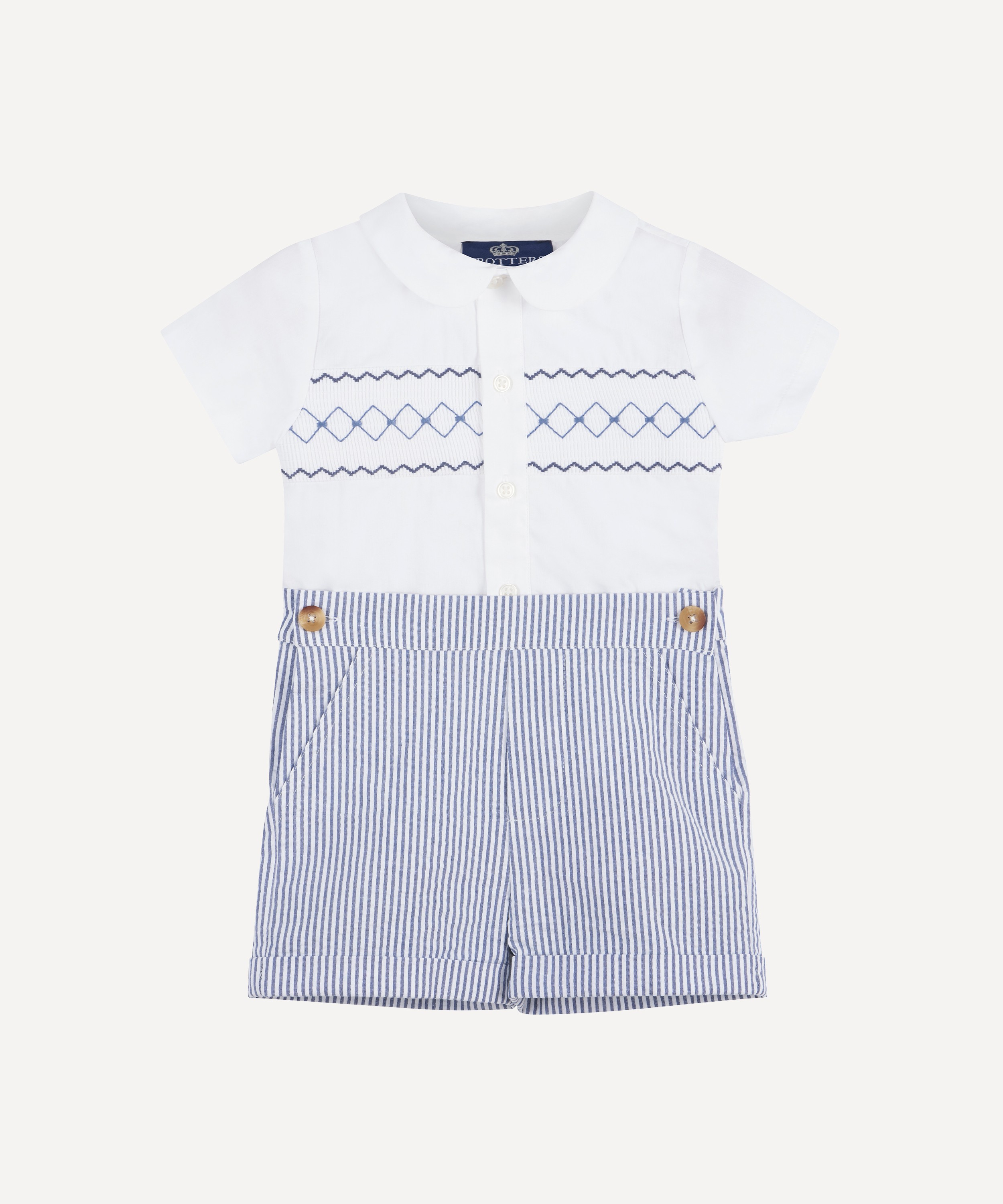 Trotters - Two Piece Smocked Rupert Set 3-24 Months image number 0
