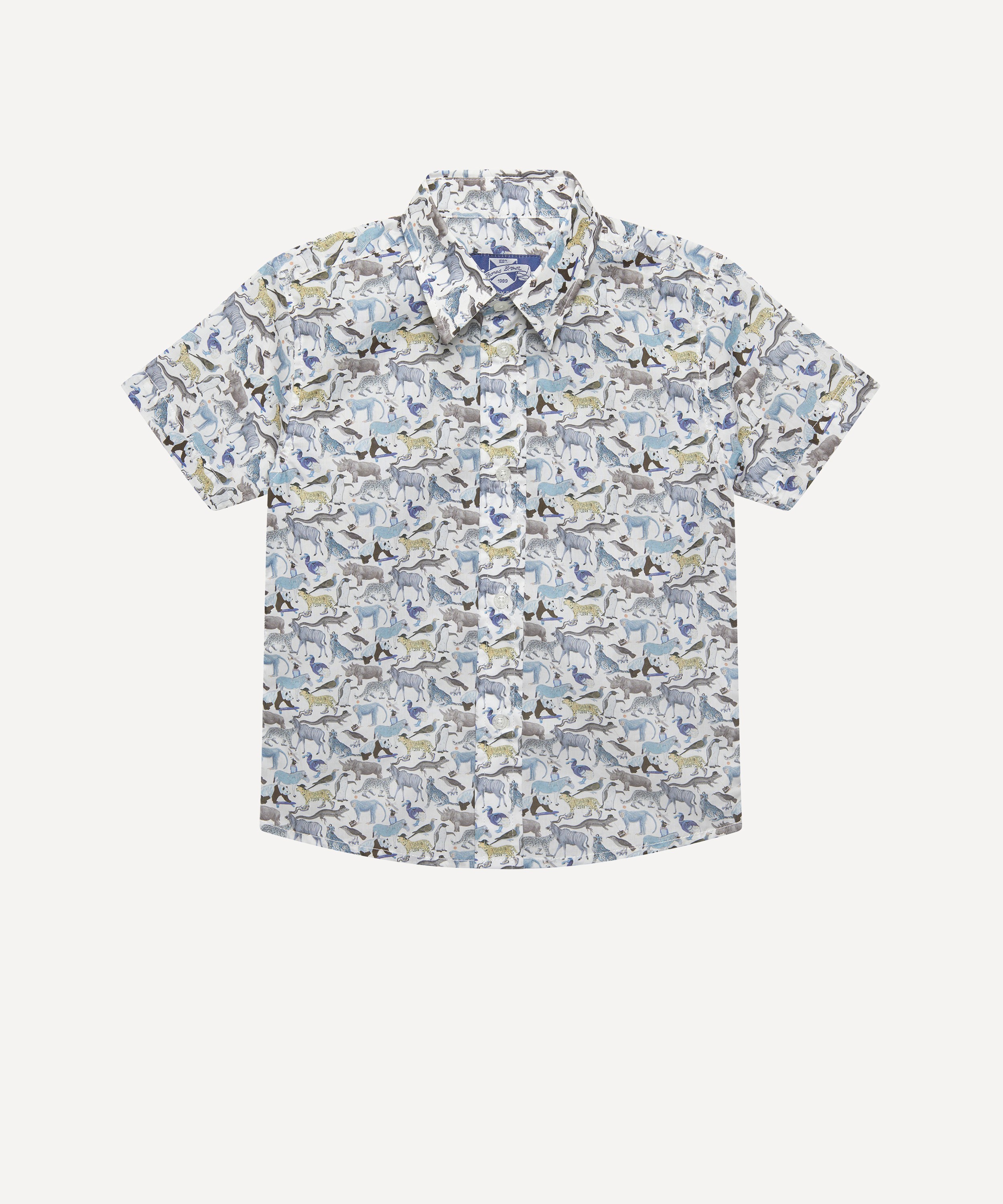 Trotters - Short Sleeve Zoo Shirt 6-11 Years image number 0