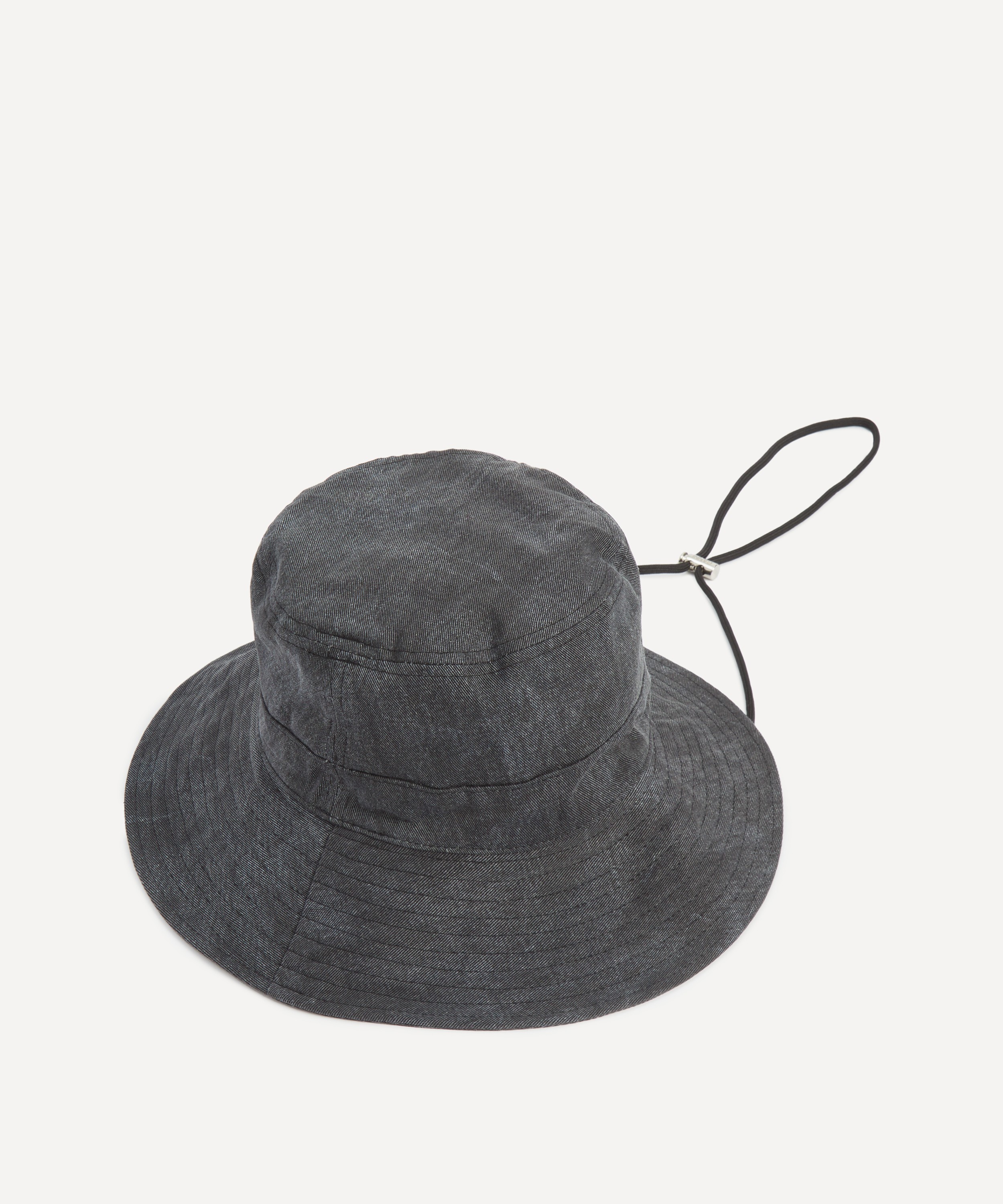 Ganni - Black Denim Bucket Hat image number 1