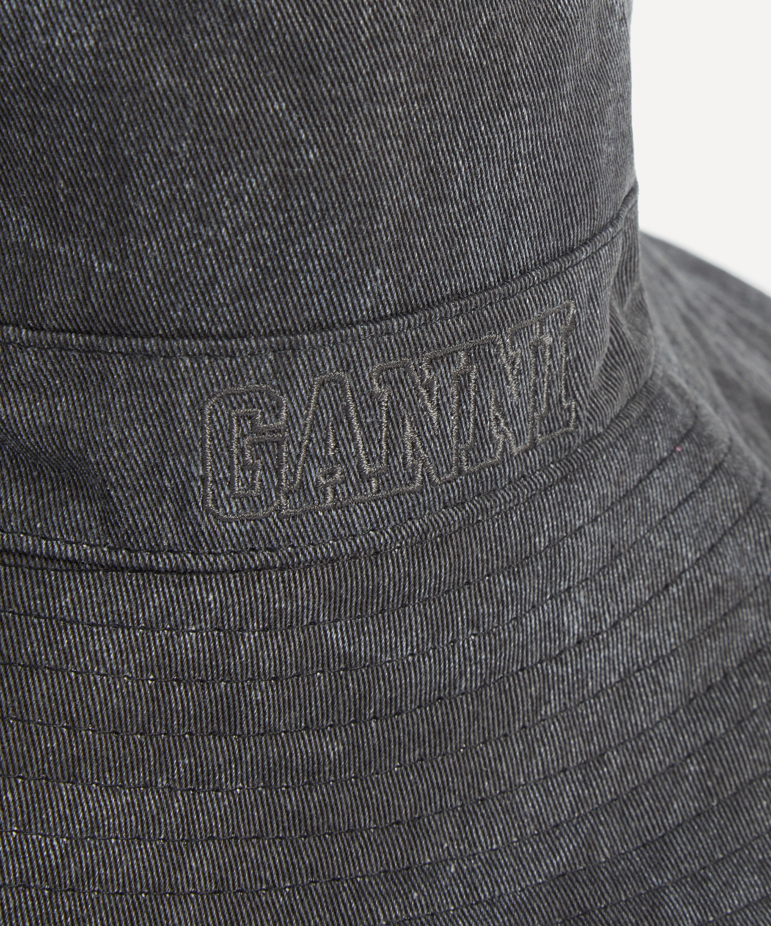 Ganni - Black Denim Bucket Hat image number 2