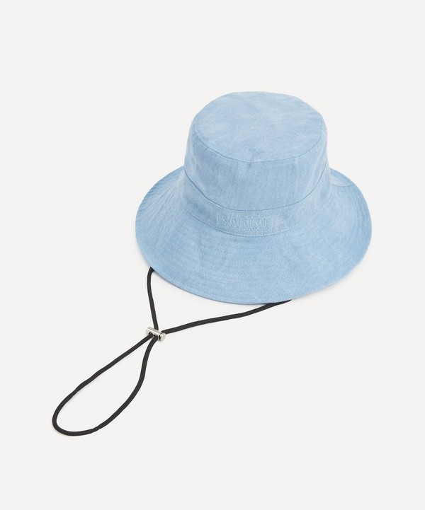 Ganni - Blue Denim Bucket Hat
