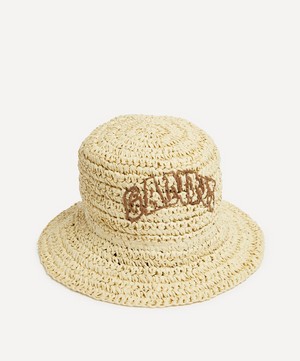 Ganni - Beige Summer Straw Hat image number 0