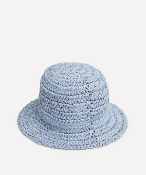 Ganni - Blue Summer Straw Hat image number 1