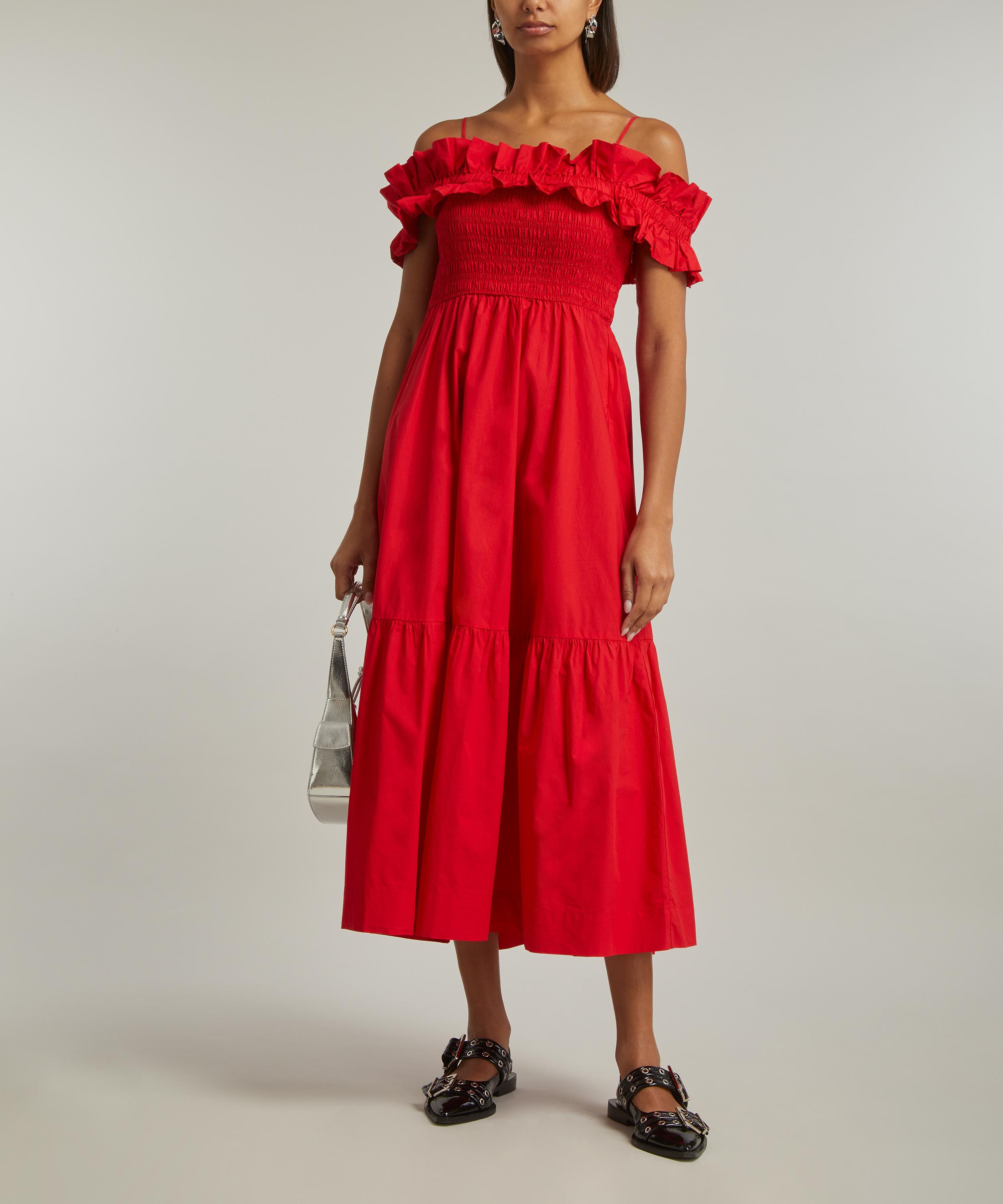 Ganni red dress online