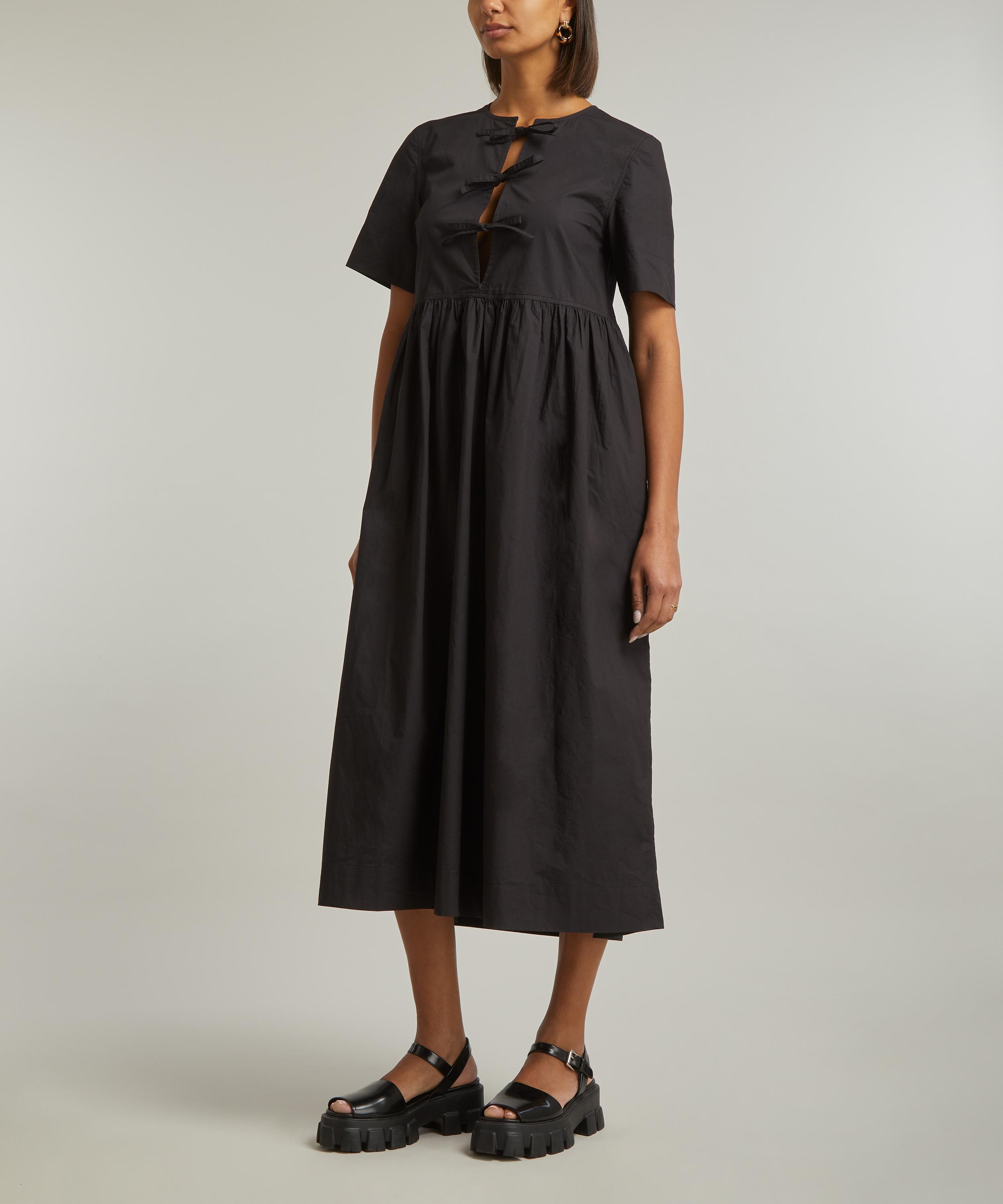 Ganni - Cotton Poplin Tie String Dress image number 2