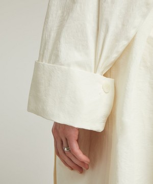 Issey Miyake - Shaped Membrane Linen-Blend Trench Coat image number 4