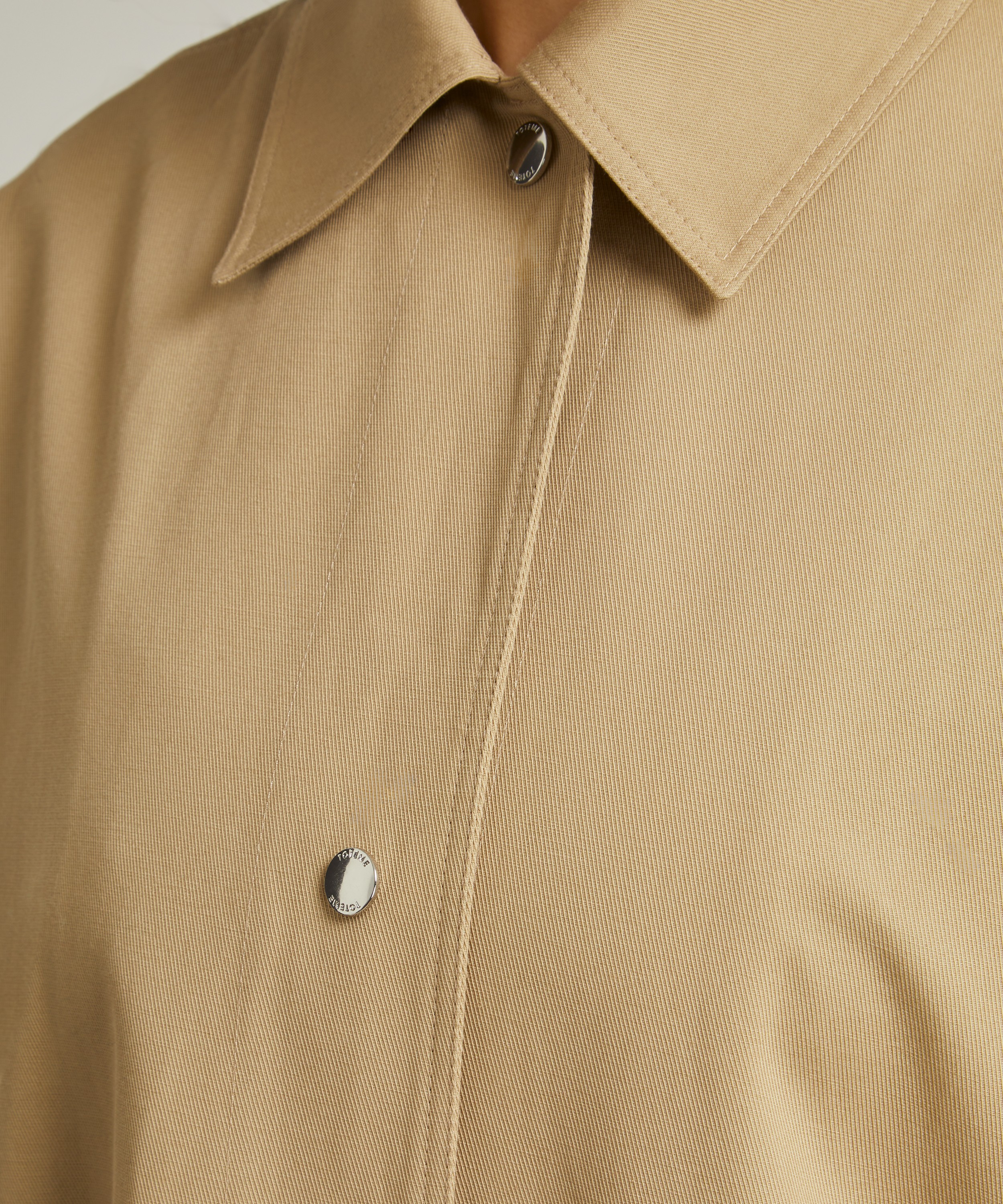 Toteme - Cotton Twill Overshirt Jacket image number 4