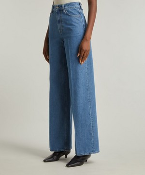 Toteme - Wide Leg Vibrant Blue Denim Jeans image number 2