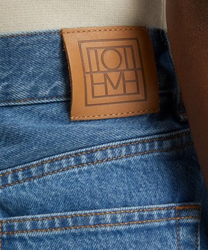 Toteme - Wide Leg Vibrant Blue Denim Jeans image number 4