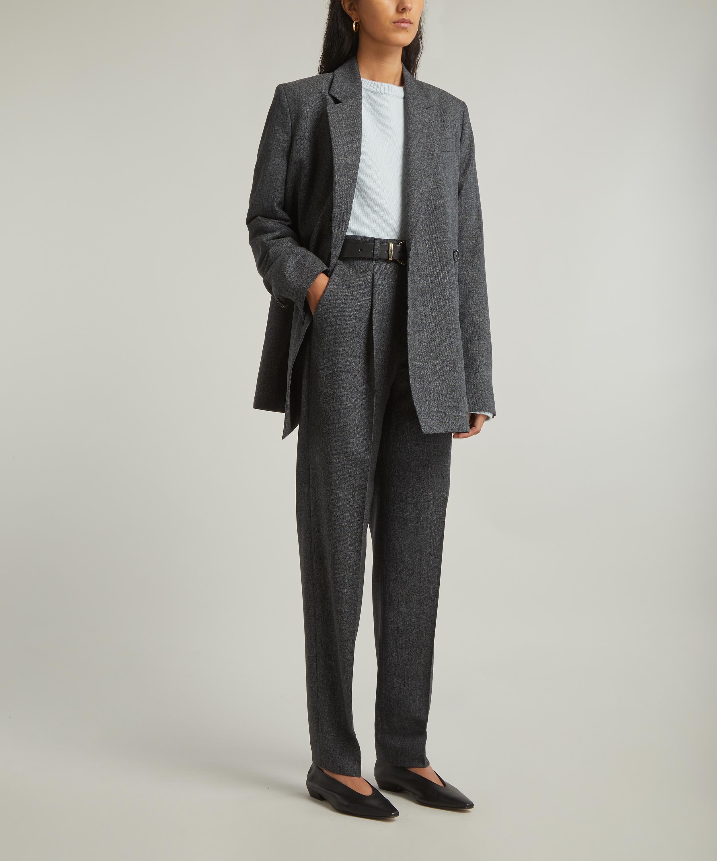 【TOTEME】pinstriped blazer Pinstripe wool-blend blazer in blue - Toteme | Mytheresa