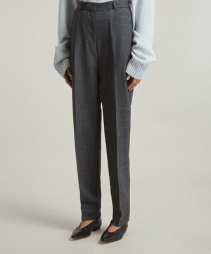Toteme - Single-Pleat Tapered Trousers image number 2