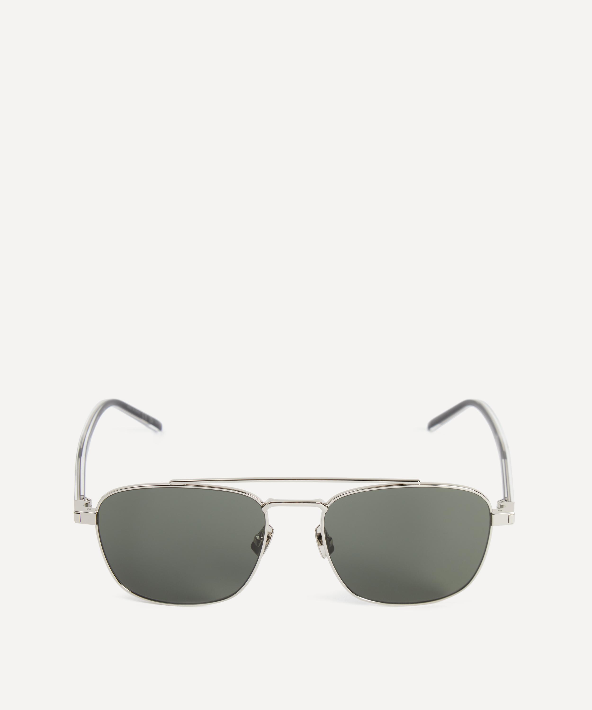 Saint Laurent - Metal Aviator Square Sunglasses image number 0