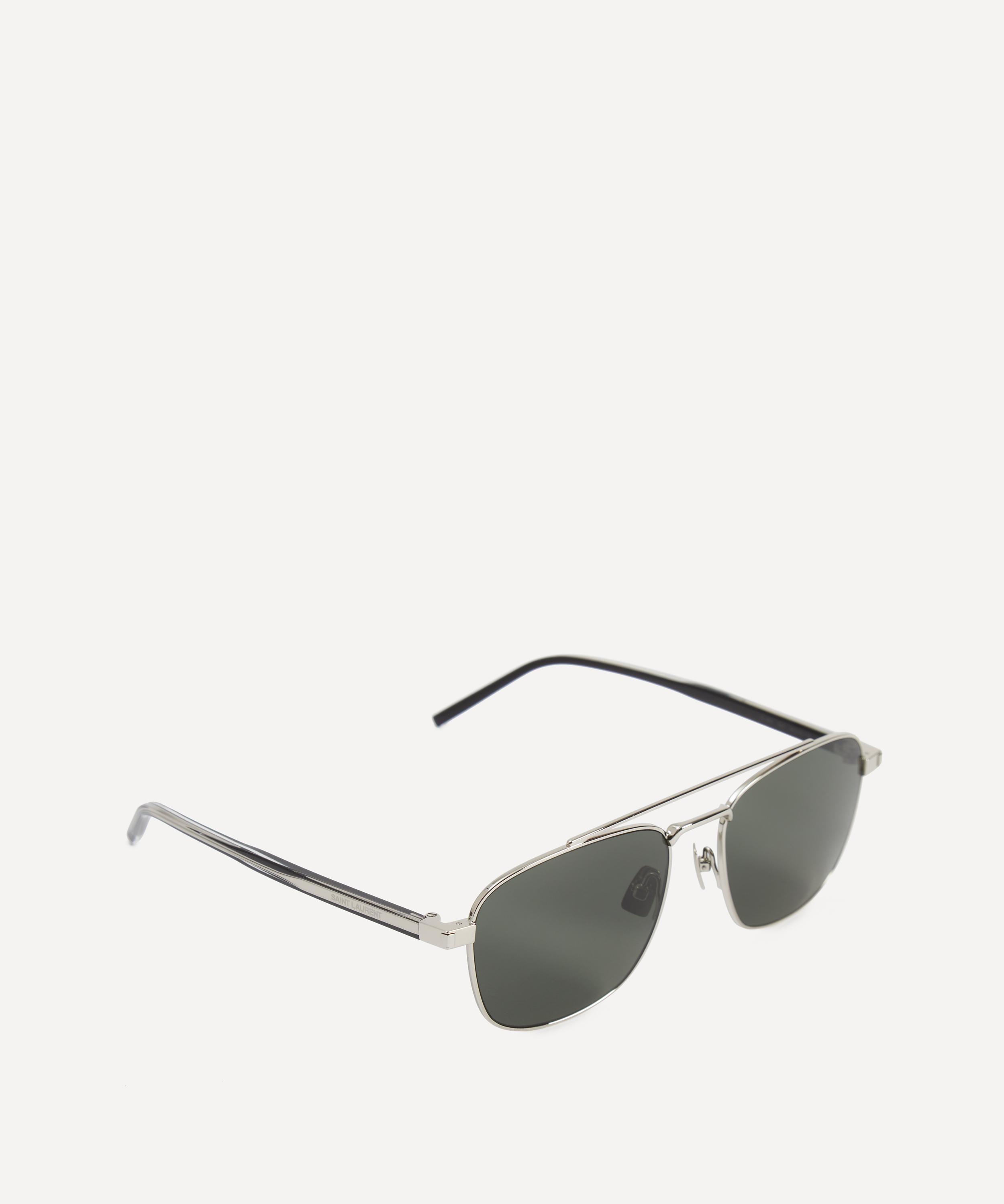 Saint Laurent - Metal Aviator Square Sunglasses image number 1