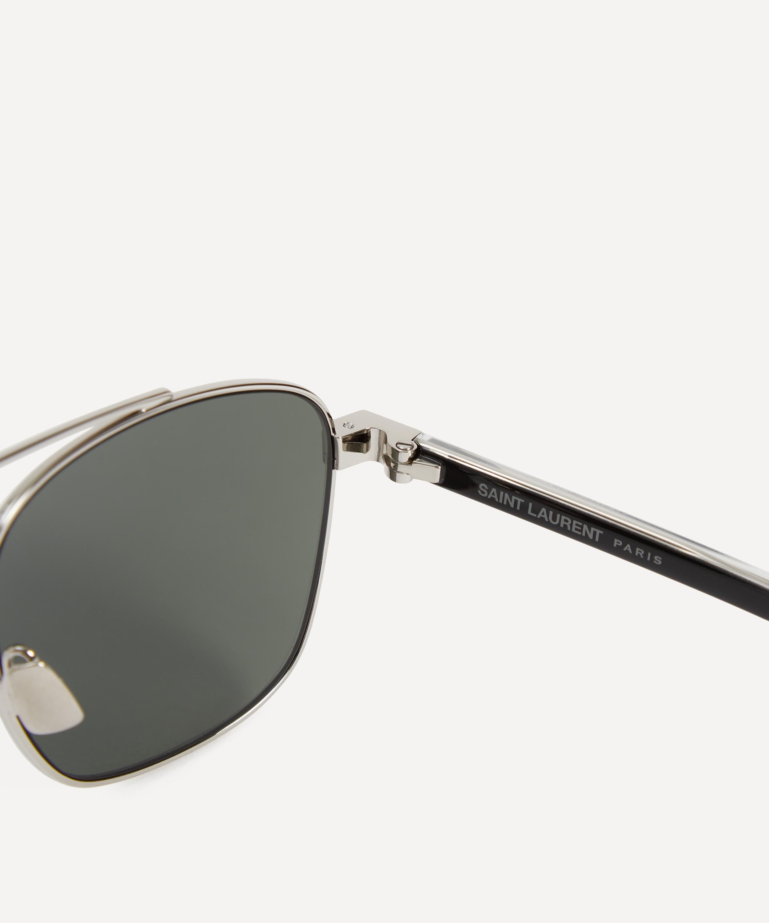 Saint Laurent - Metal Aviator Square Sunglasses image number 2