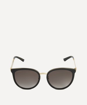 Gucci - Round Tricolour Stripe Sunglasses image number 0