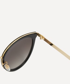 Gucci - Round Tricolour Stripe Sunglasses image number 2