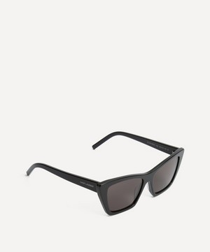 Saint Laurent - Black Acetate Square Cat-Eye Sunglasses image number 1