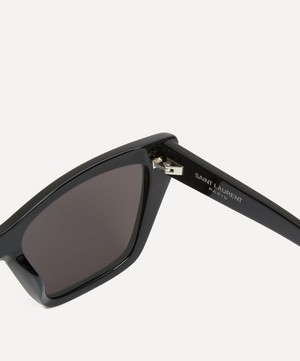 Saint Laurent - Black Acetate Square Cat-Eye Sunglasses image number 2