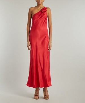 RIXO - Doutzen Satin Single-Shoulder Gown image number 2