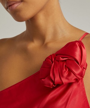 RIXO - Doutzen Satin Single-Shoulder Gown image number 4