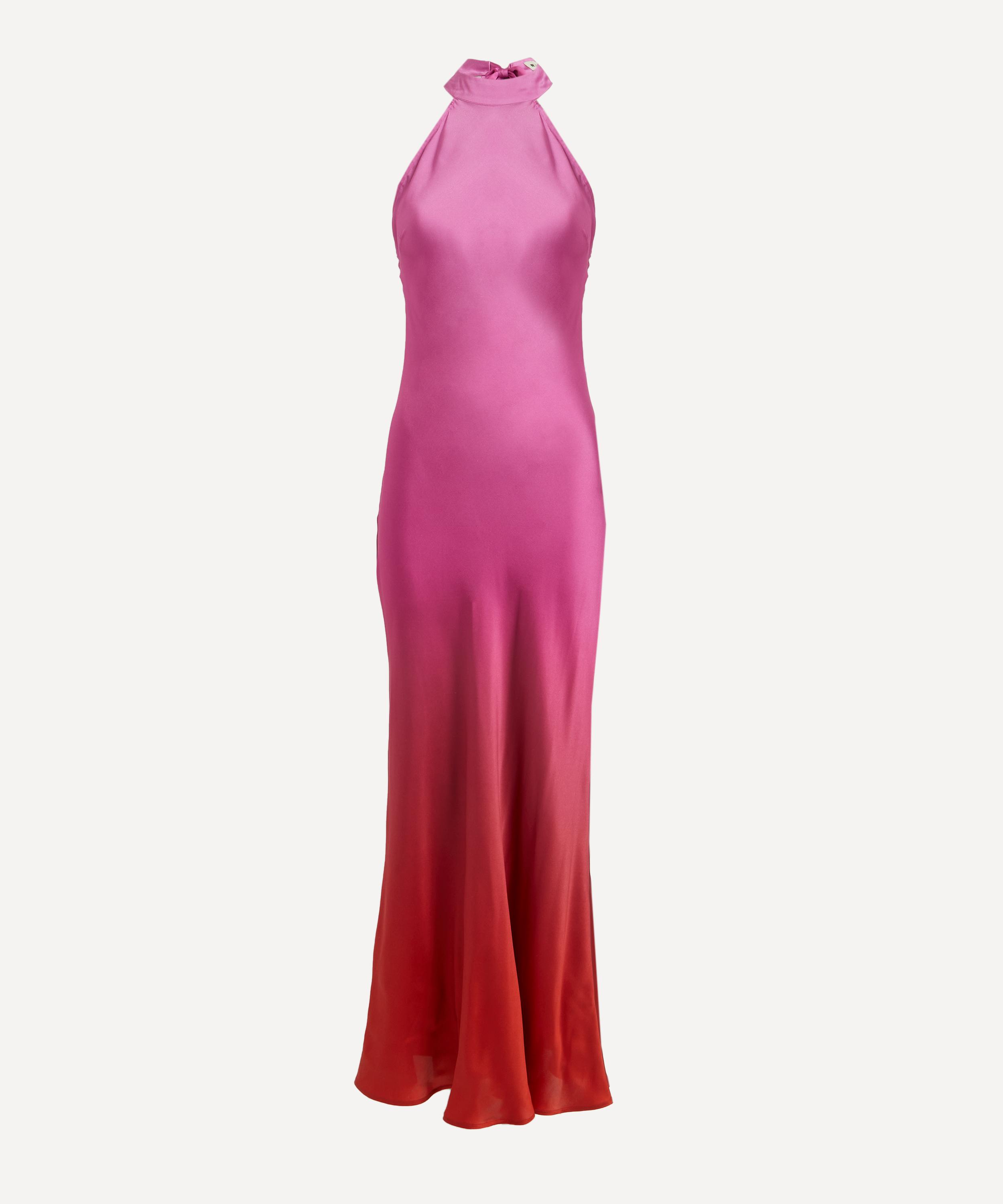 RIXO - Savona Satin Halter-Neck Gown image number 0