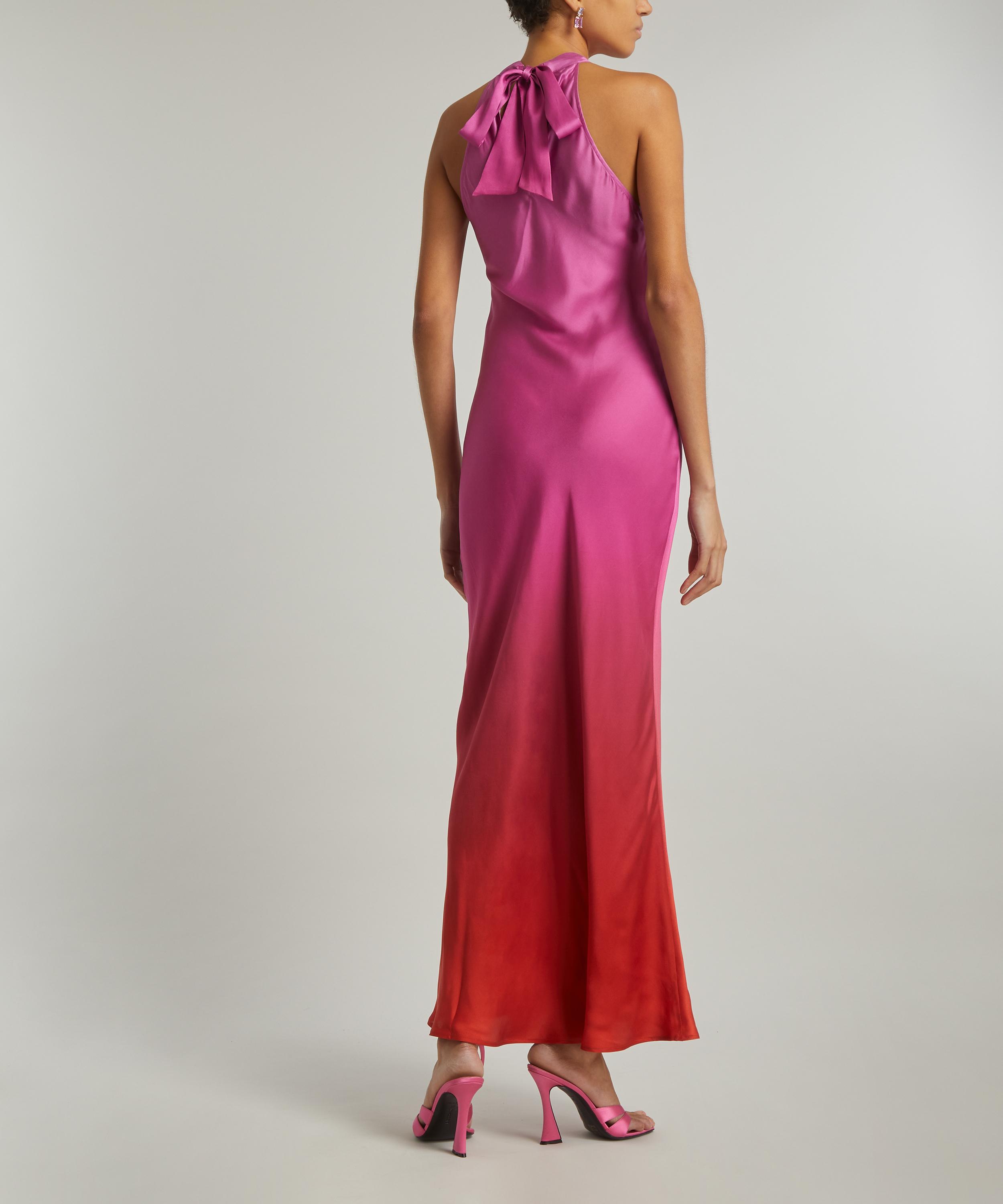 RIXO - Savona Satin Halter-Neck Gown image number 3