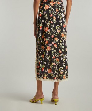 RIXO - Sibilla Lace-Trim Skirt image number 3