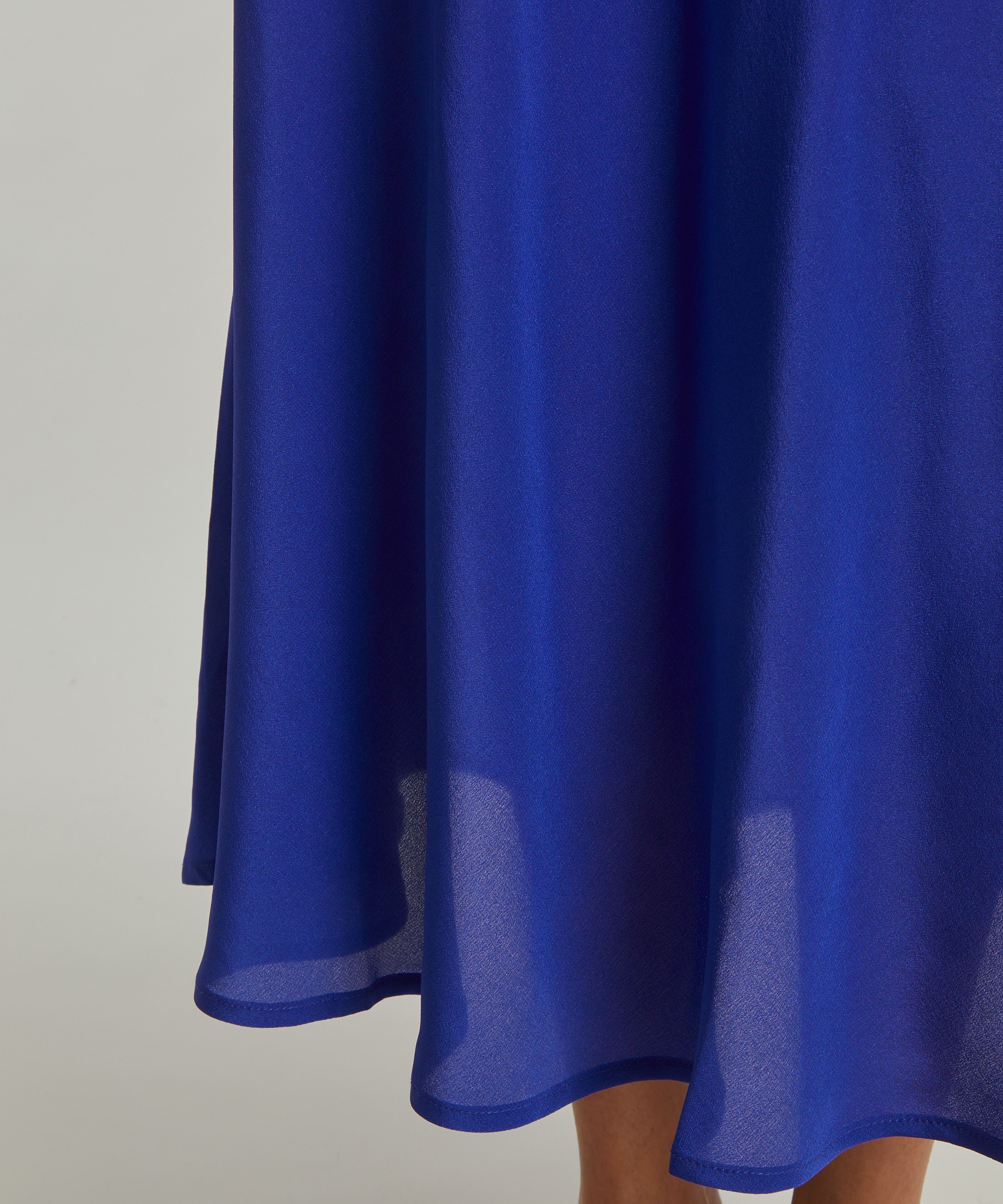 RIXO - Kelly Ombré Blue Silk Skirt image number 4