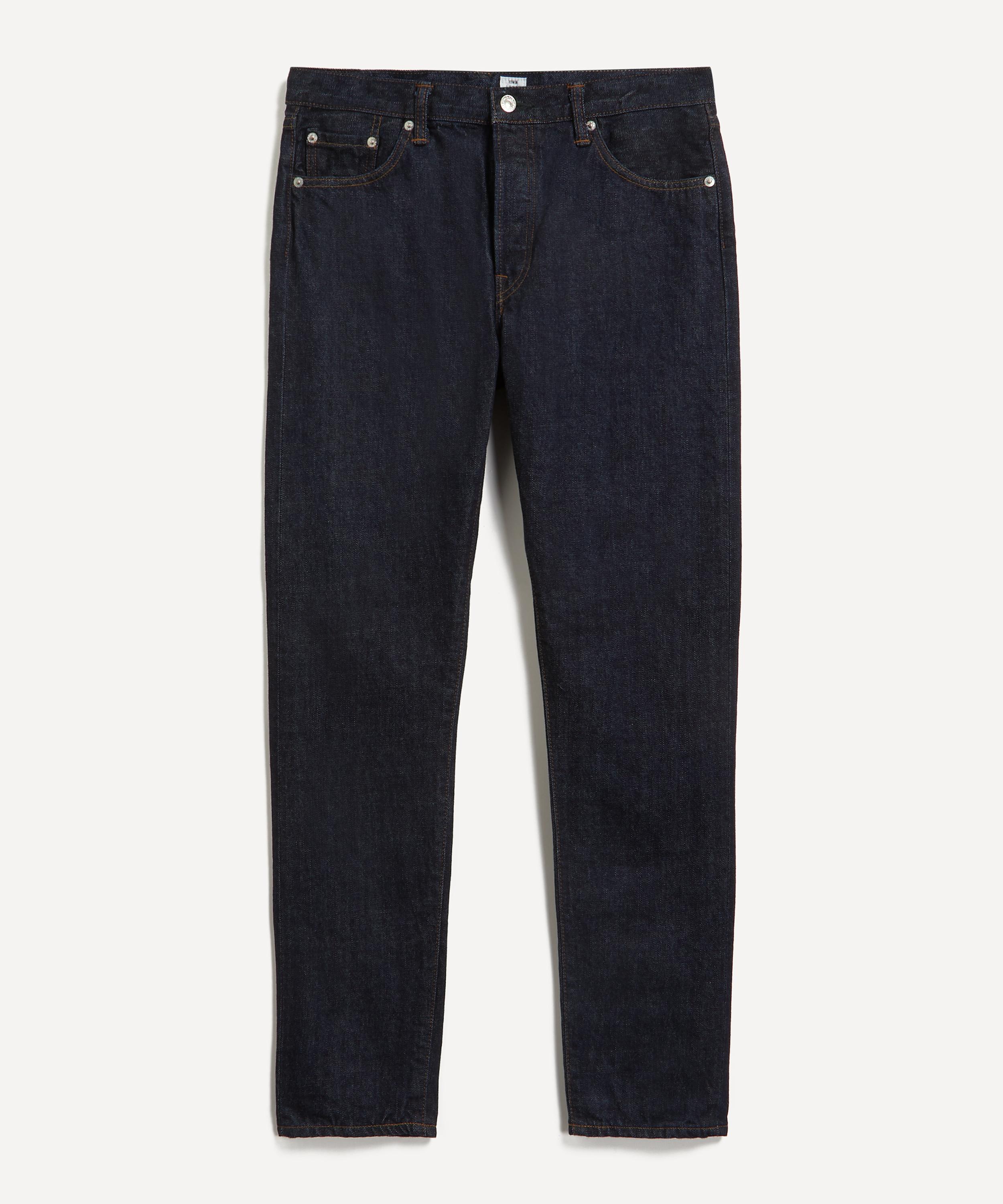 Edwin - Slim Tapered Kurabo Denim Red Selvage Jeans in Blue  Dark Used 