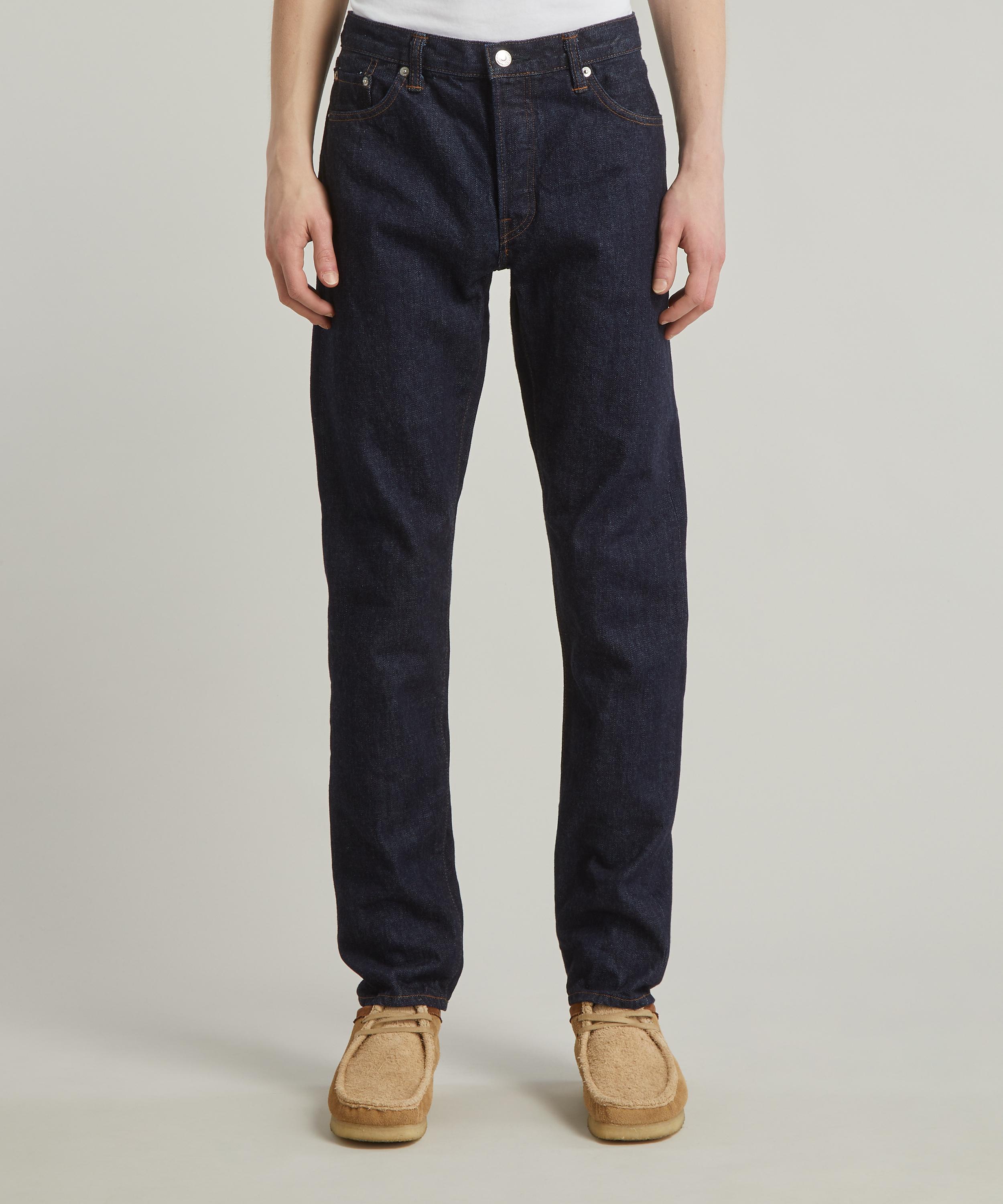 Edwin - Slim Tapered Kurabo Denim Red Selvage Jeans in Blue  Dark Used  image number 2