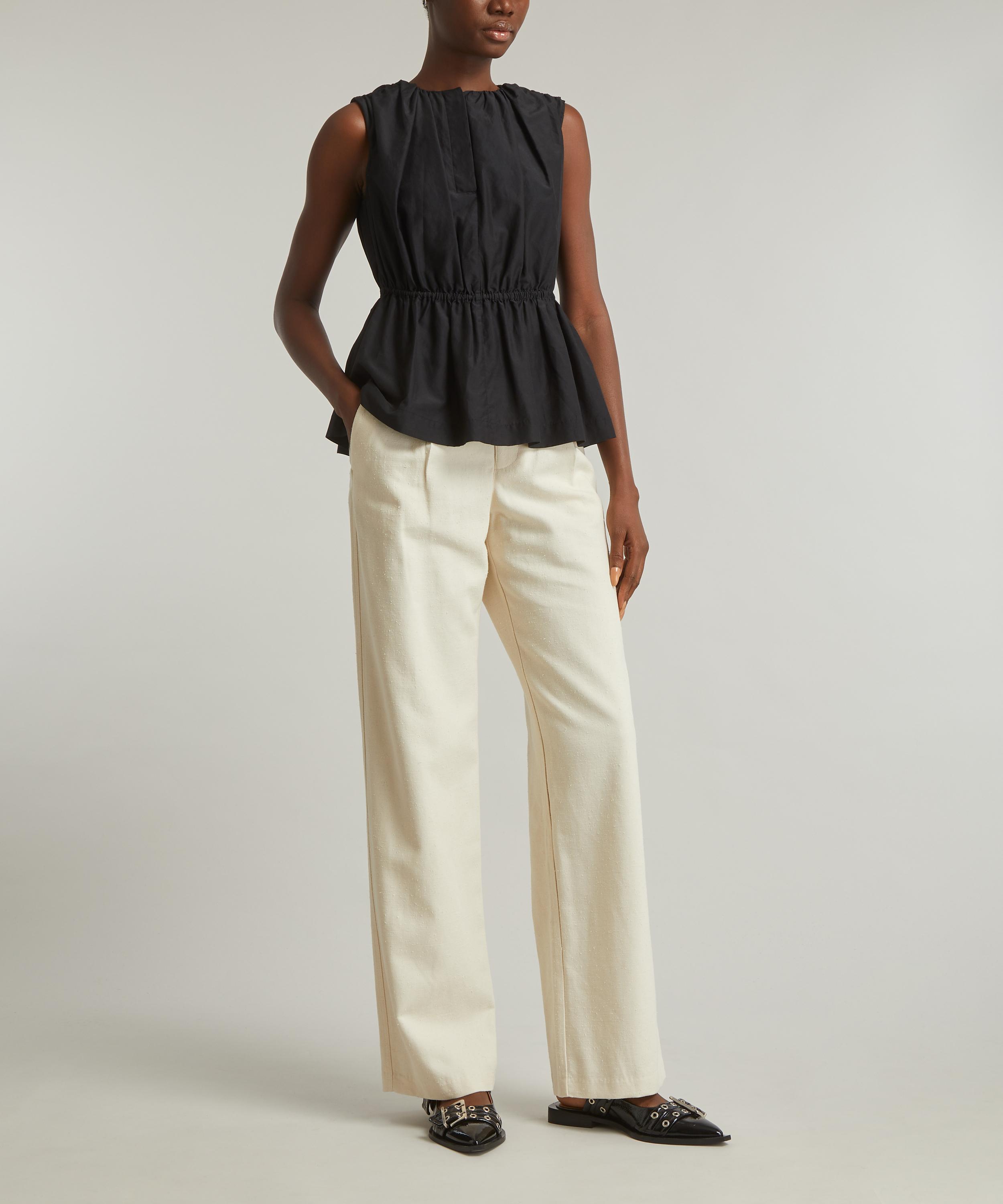 Loulou Studio - Athena Gathered Cotton Silk-Blend Top image number 1