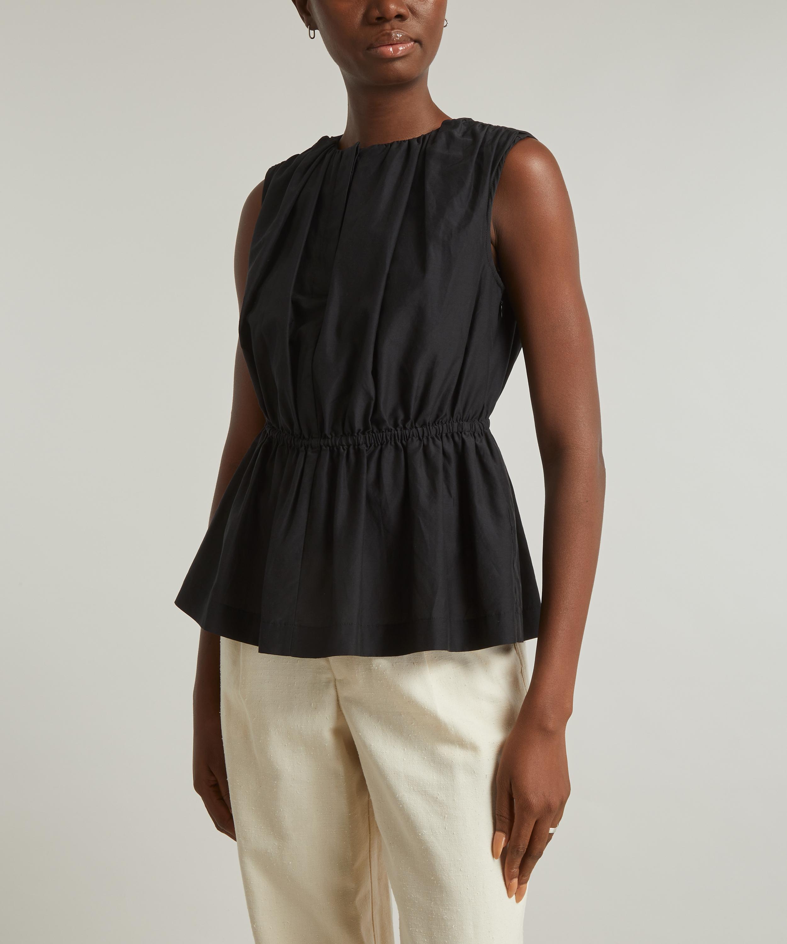 Loulou Studio - Athena Gathered Cotton Silk-Blend Top image number 2