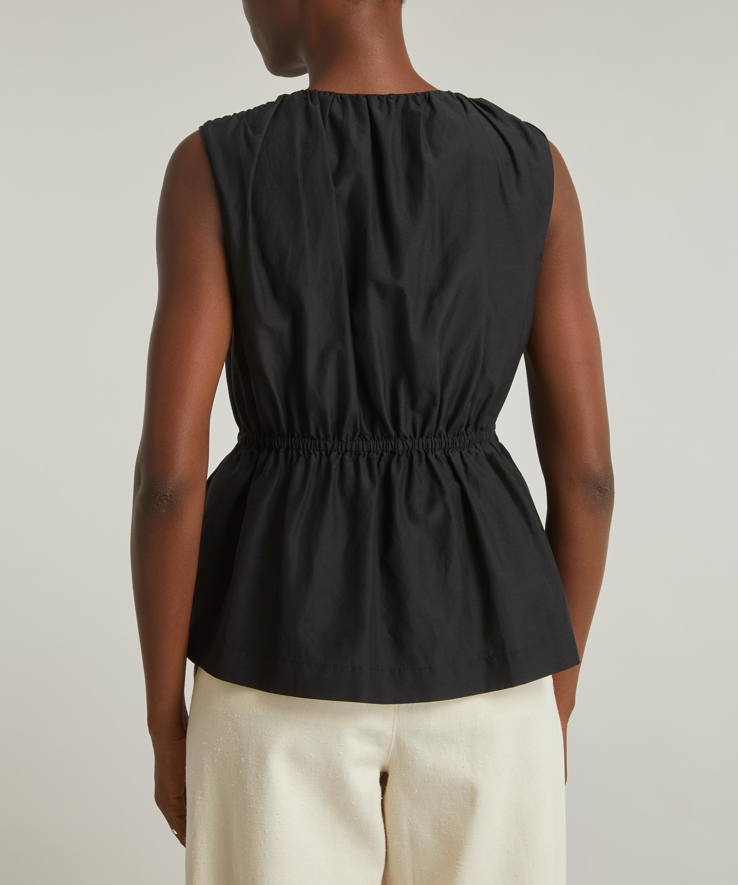 Loulou Studio - Athena Gathered Cotton Silk-Blend Top image number 3