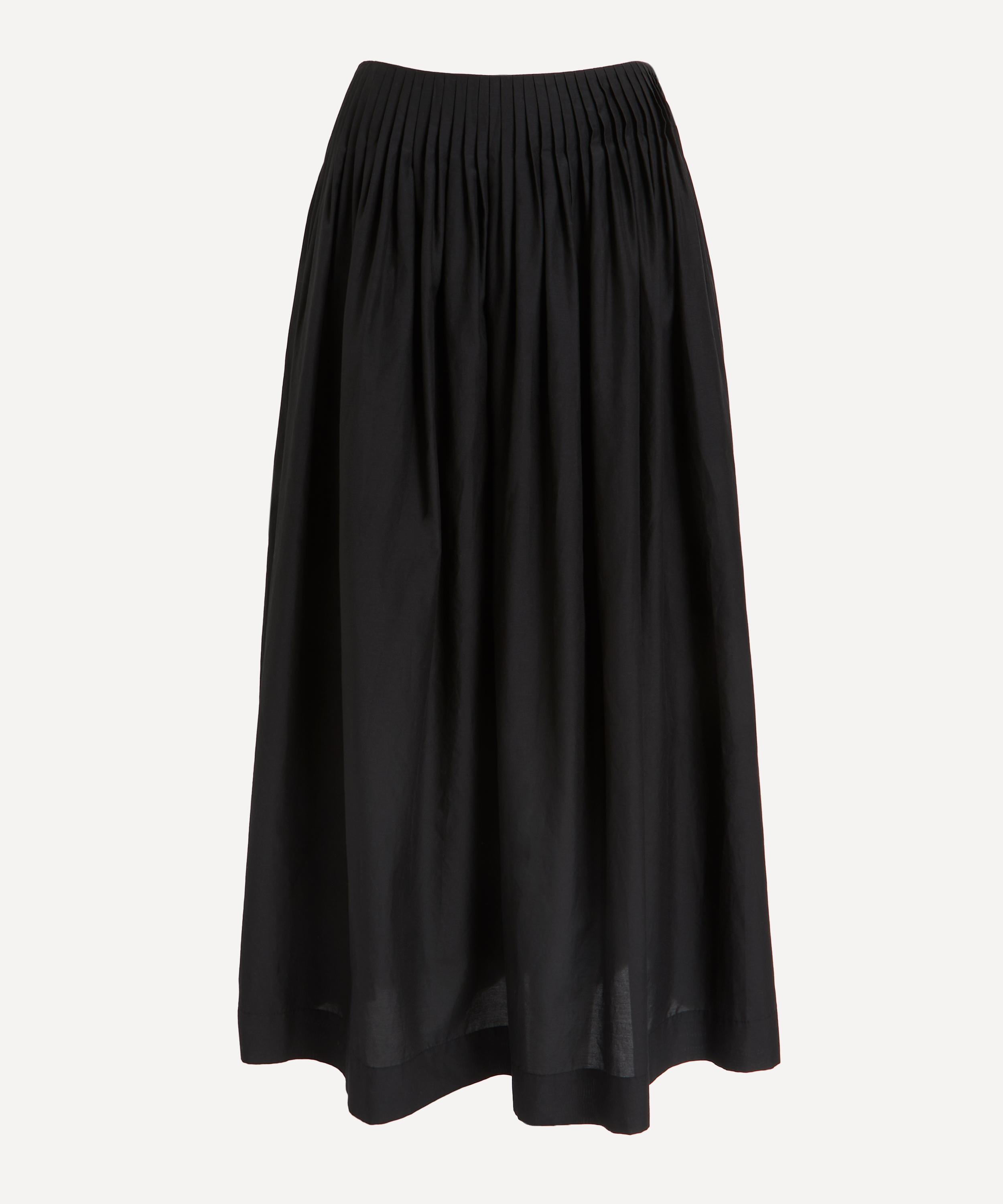 スカート LOULOU STUDIO 'Atri' skirt Black Loulou Studio Artemis Gathered Cotton Silk-Blend Skirt | Liberty