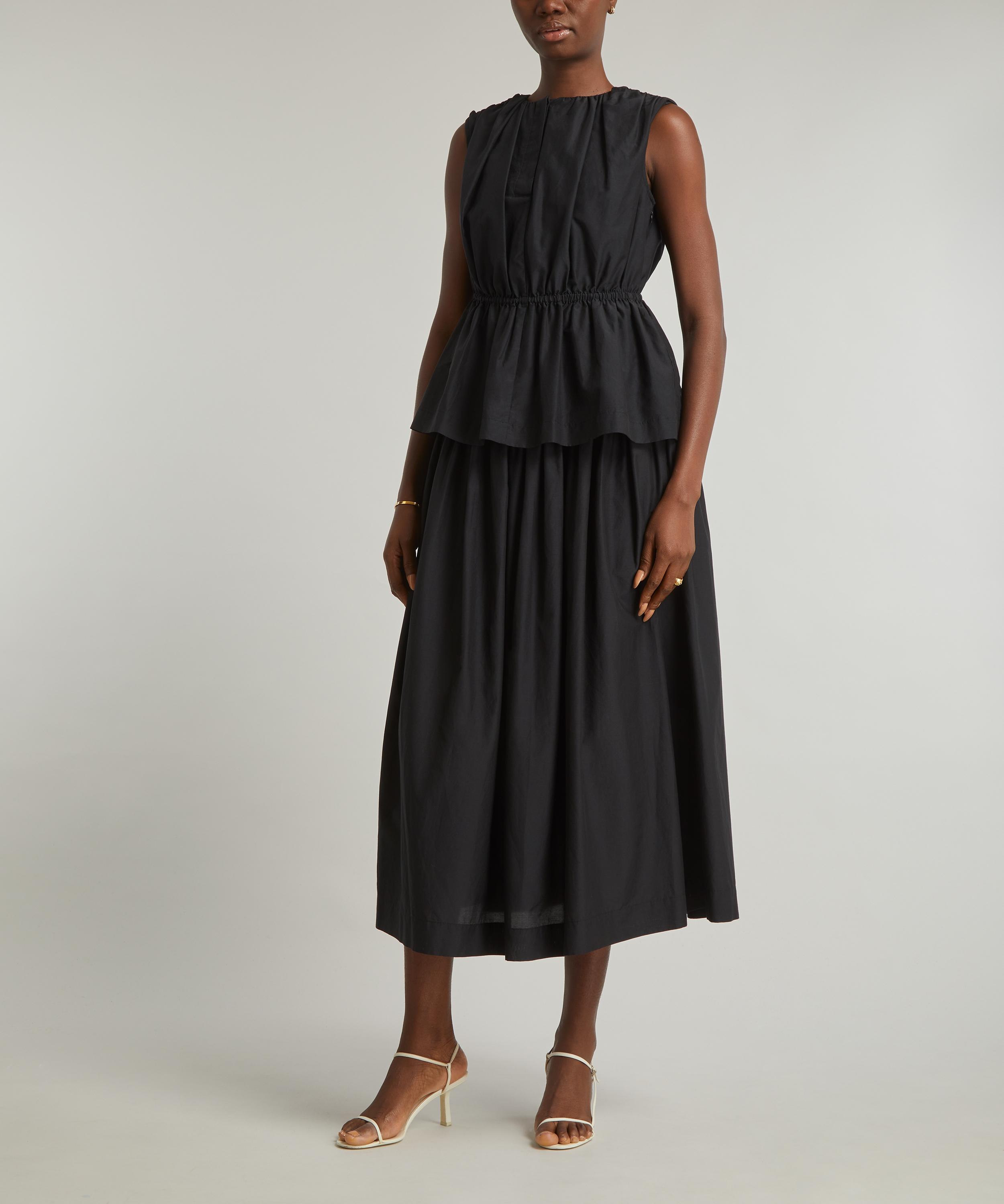 スカート LOULOU STUDIO 'Atri' skirt Black Loulou Studio Artemis Gathered Cotton Silk-Blend Skirt | Liberty