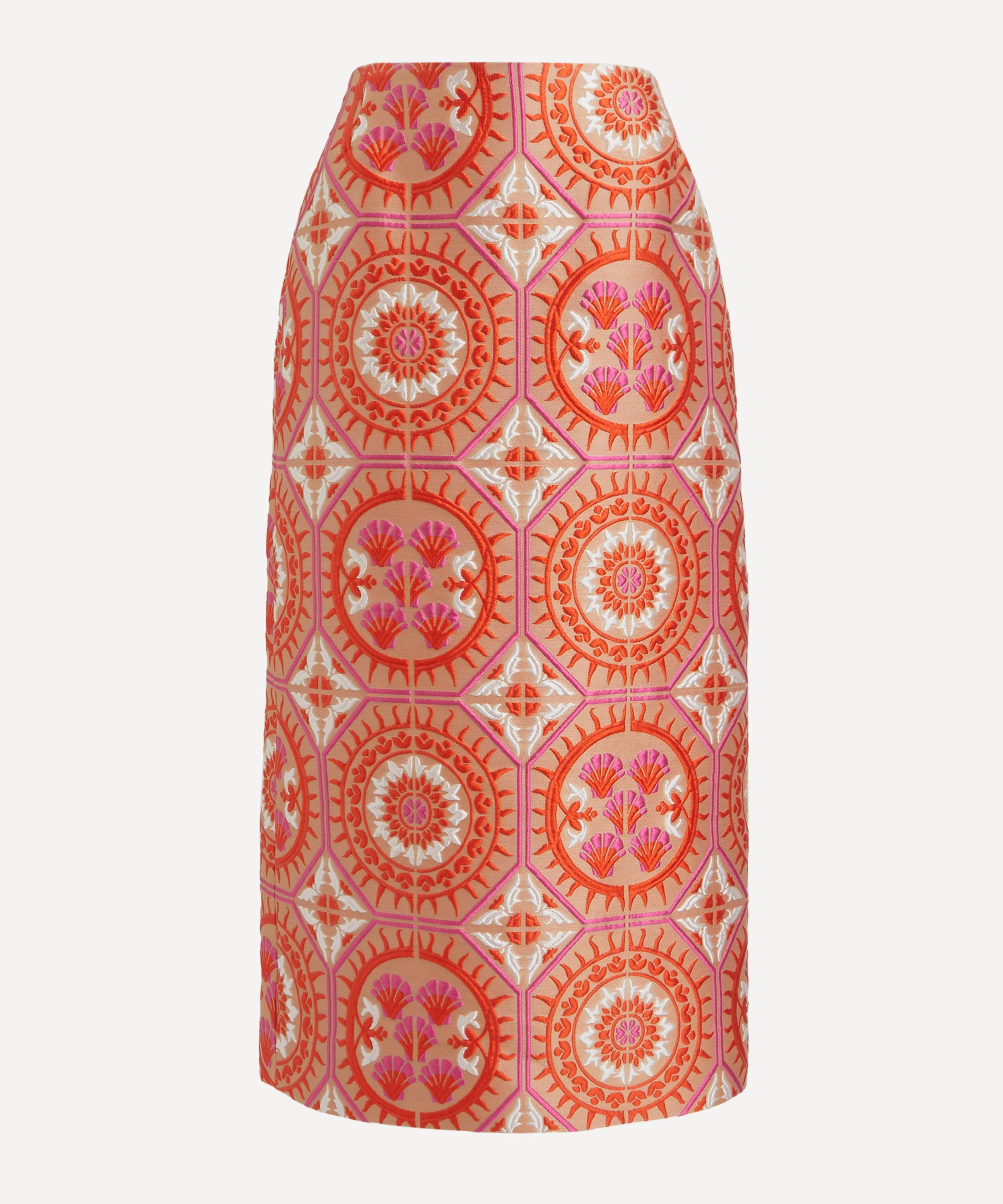 【ラッピング無料】 La DoubleJ Liberty | Skirt Pencil Jacquard Sun ワンピース