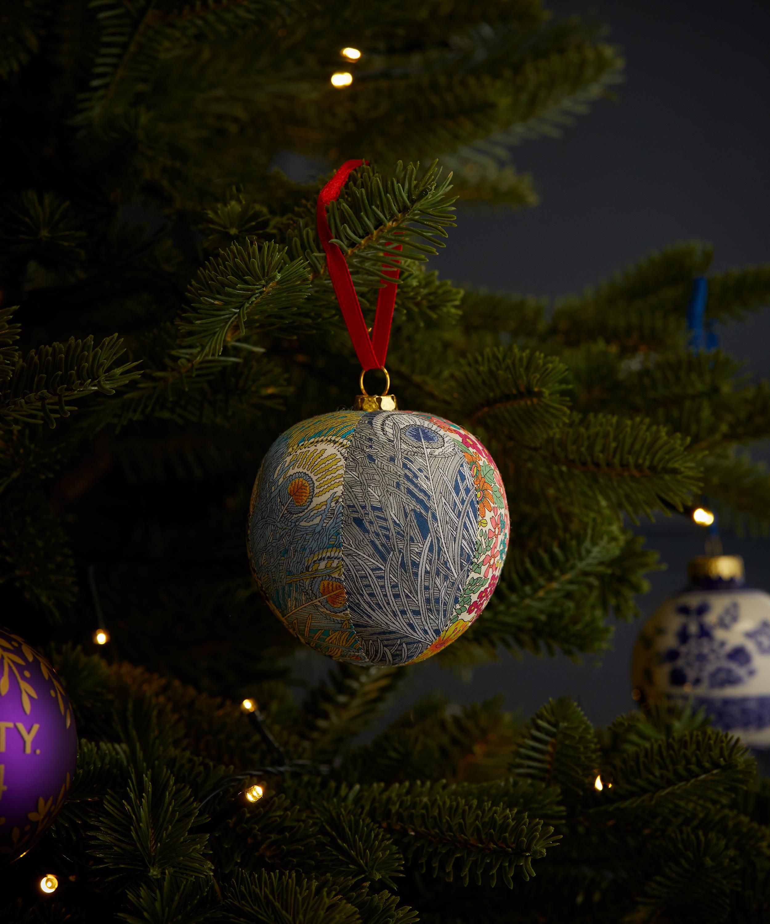 Christmas - Liberty Fabric Patchwork Bauble image number 1