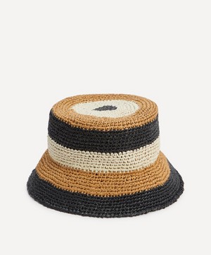 La DoubleJ - Striped Raffia Bucket Hat image number 0