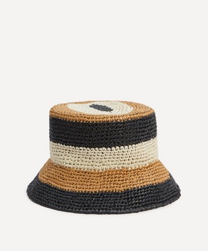 La DoubleJ - Striped Raffia Bucket Hat image number 1