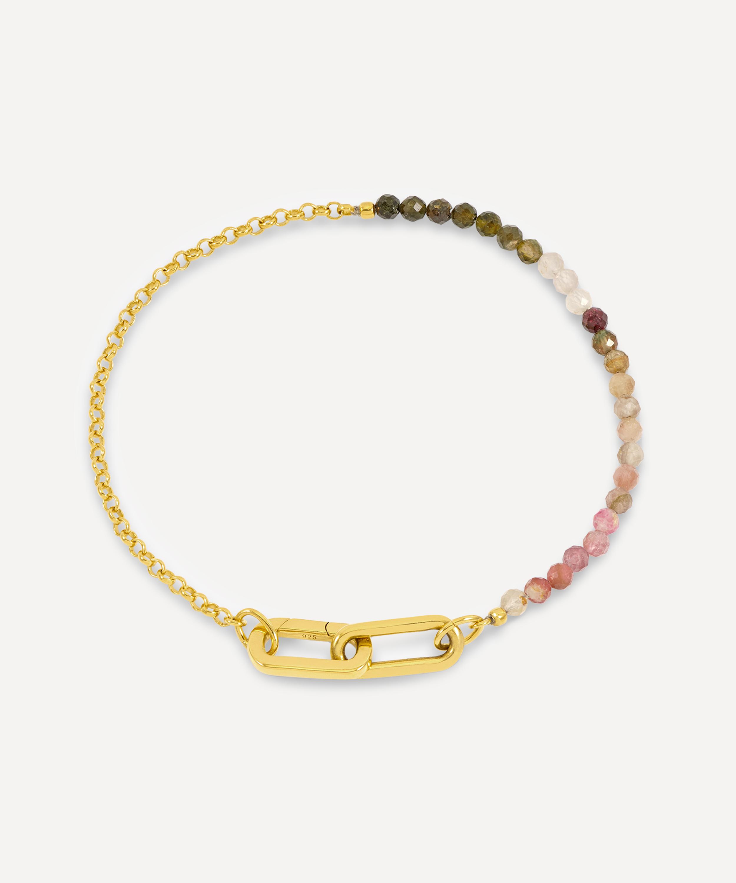 Rachel Jackson - 22ct Gold-Plated Watermelon Gemstone Bracelet image number 0