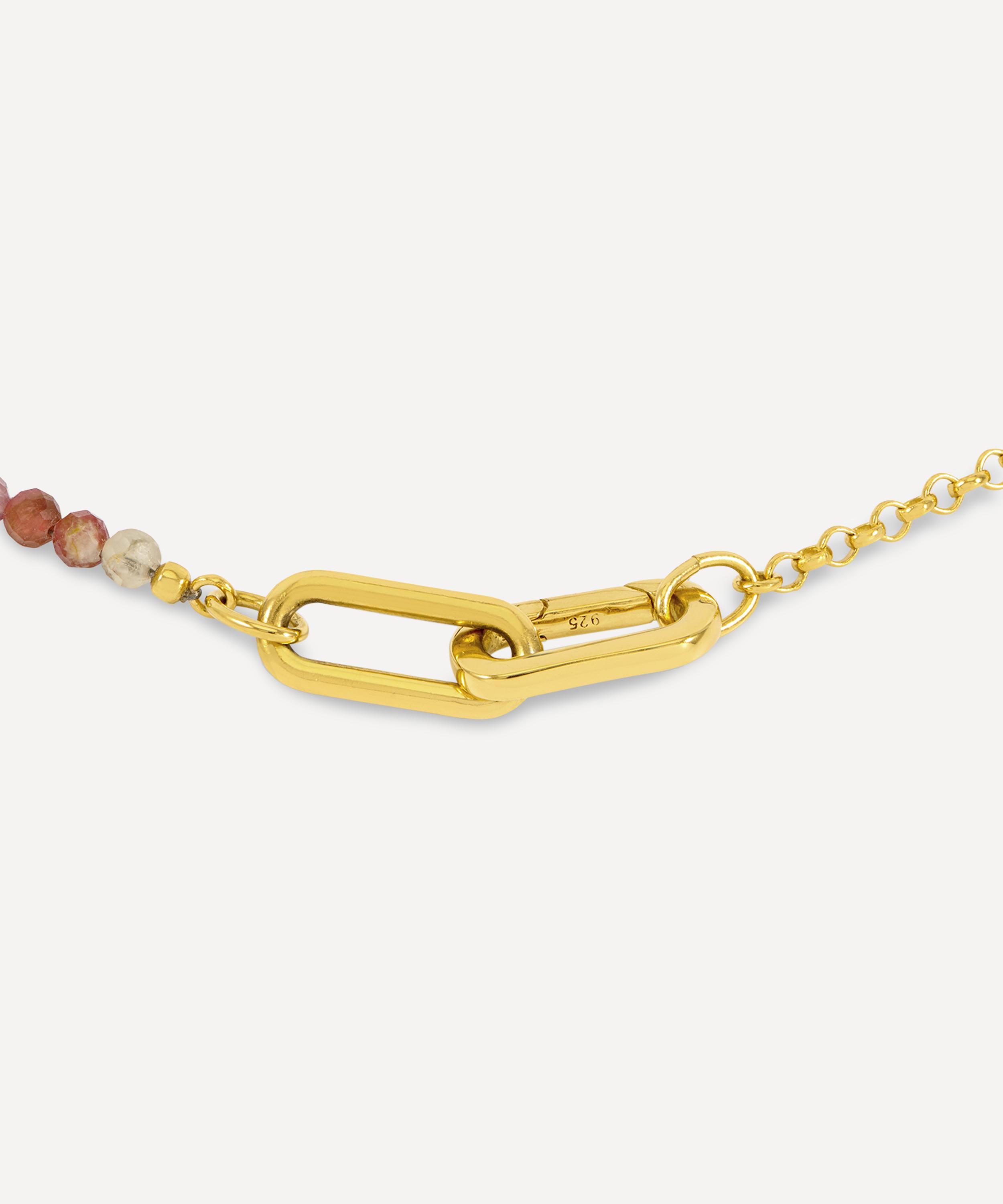 Rachel Jackson - 22ct Gold-Plated Watermelon Gemstone Bracelet image number 1