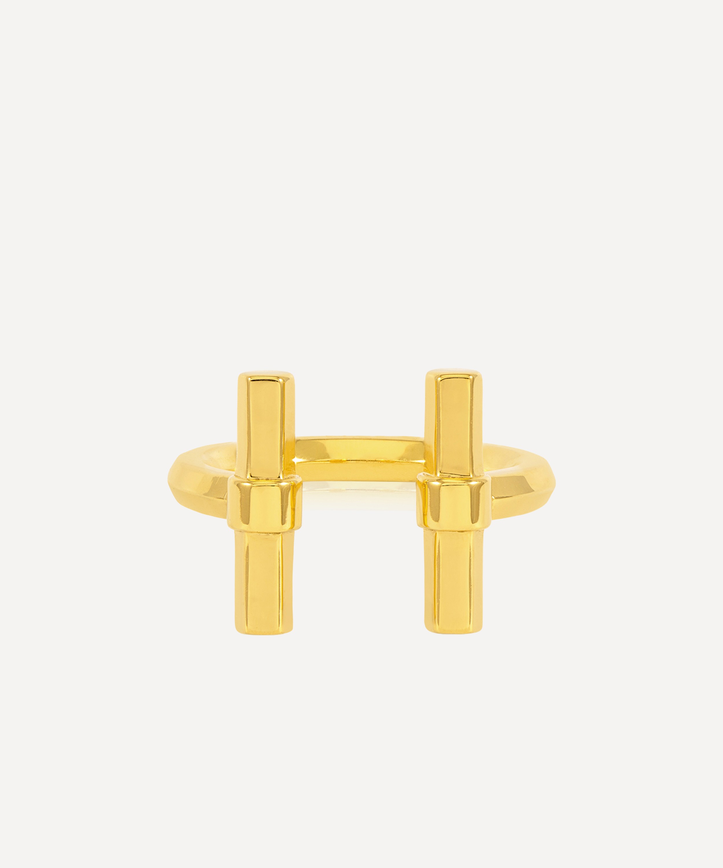Rachel Jackson - 22ct Gold-Plated Adjustable Size T-Bar Ring