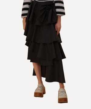 FARM Rio - Black Tiered Bow Detail Maxi-Skirt image number 3