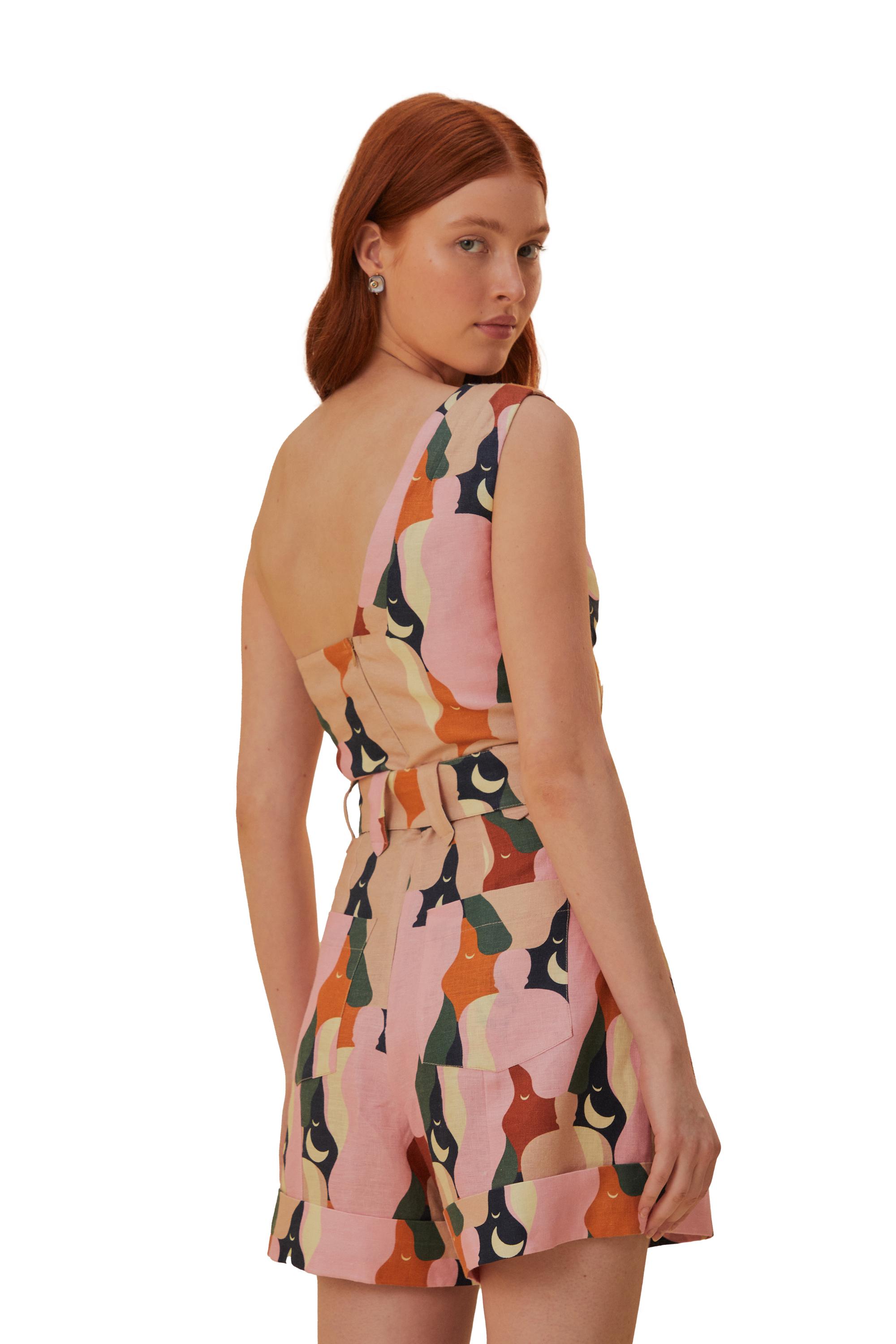 FARM Rio - Kiss Multicolour One-Shoulder Romper image number 2