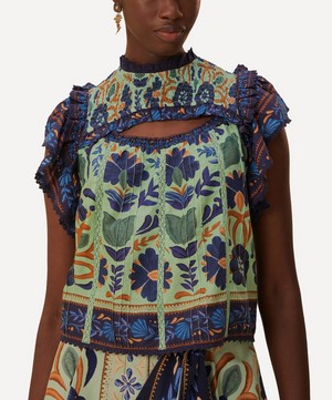 FARM Rio - The Ocean Tapestry Top from Rio de Janeiro-based label FARM Rio brings some Brazilian vivacity to your new-season edit. image number 3