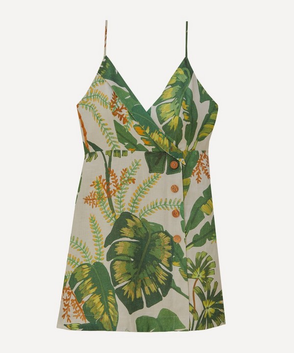 FARM Rio - Tropical Forest Off-White Mini-Dress image number null