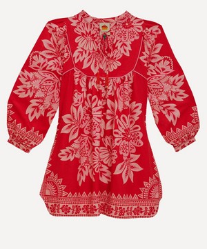 FARM Rio - Flora Tapestry Tapestry Red Mini-Dress image number 0