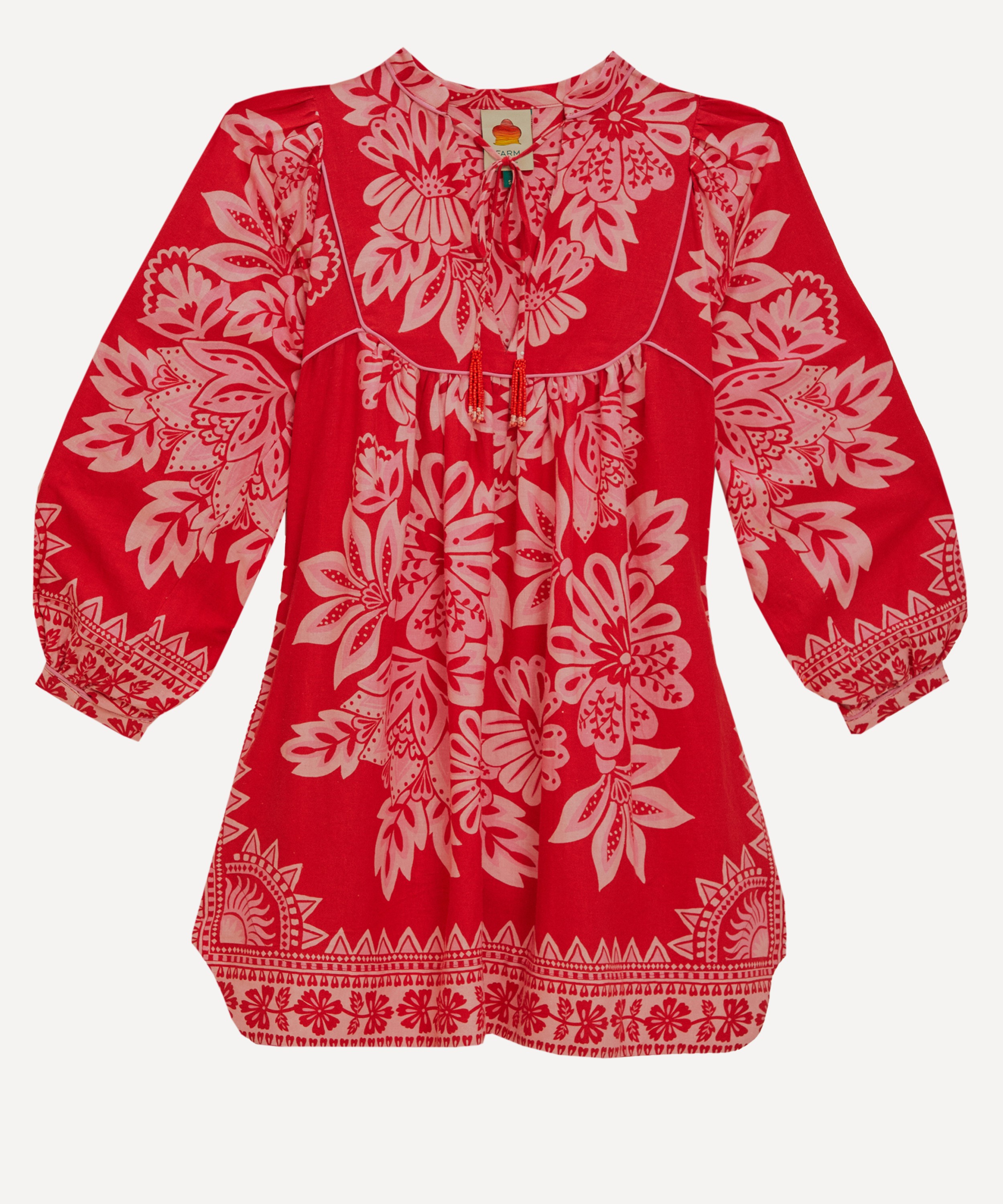 FARM Rio - Flora Tapestry Tapestry Red Mini-Dress
