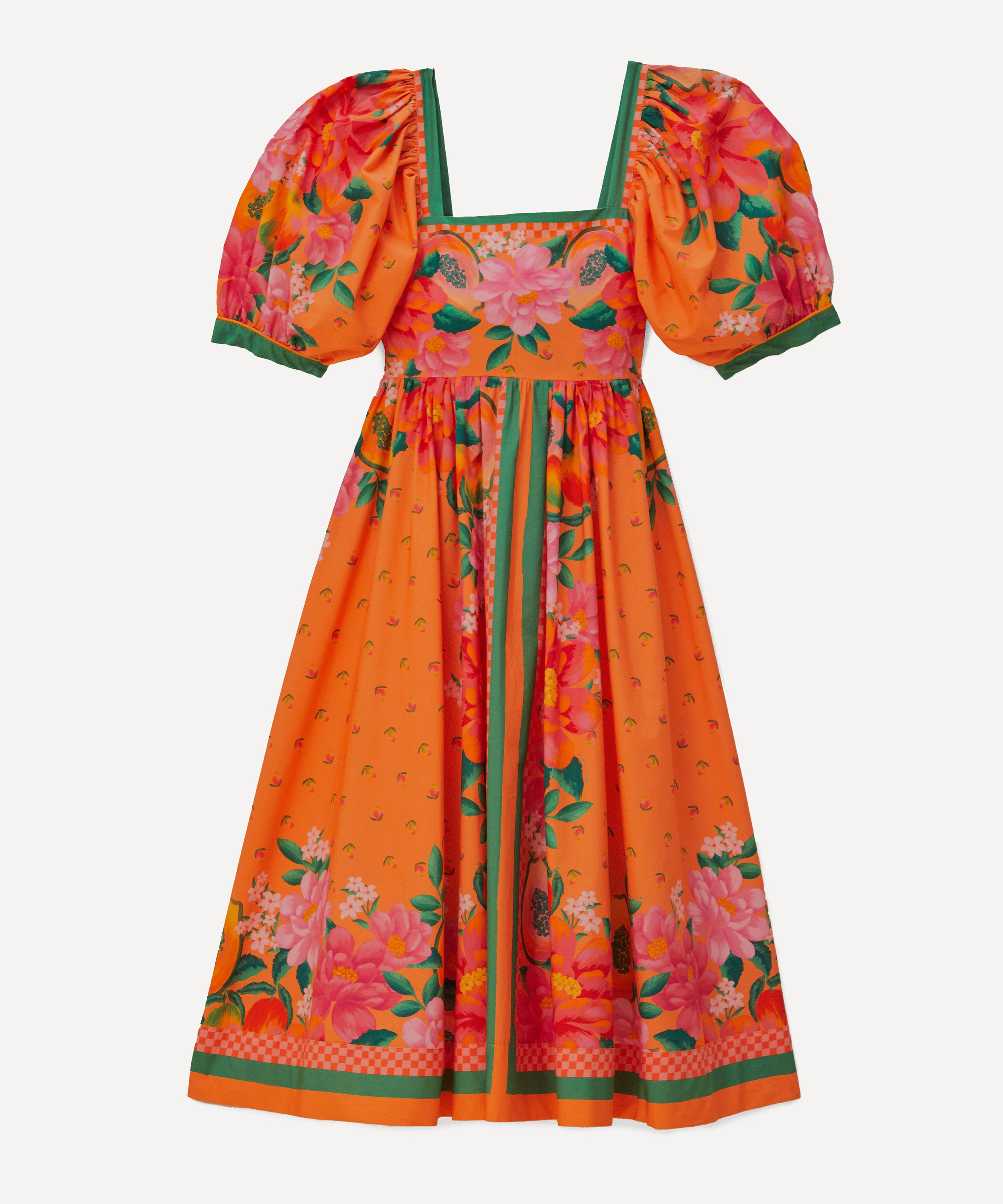 FARM Rio - Orange Fruit Garden Scarf Midi Dress image number 0